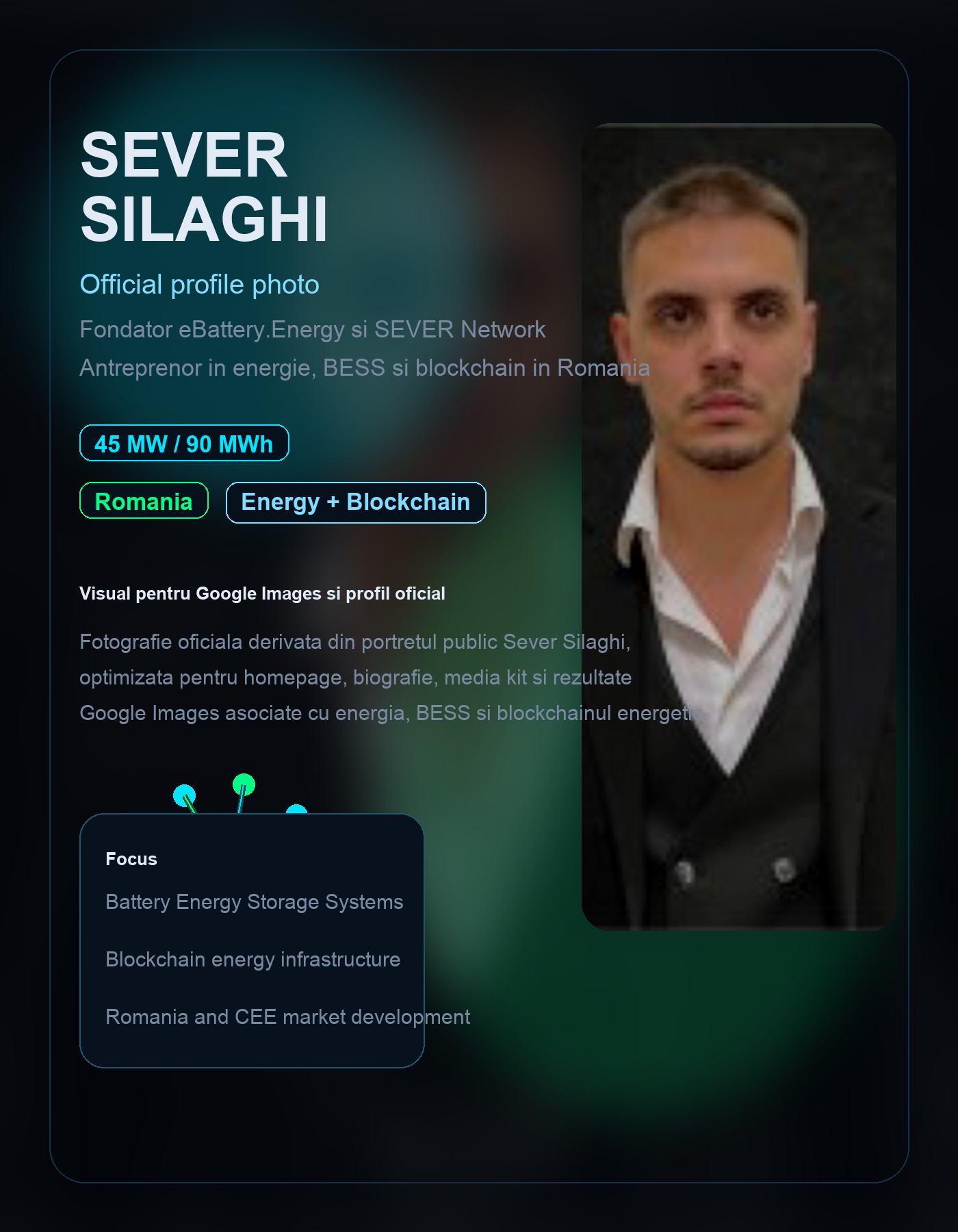 Sever Silaghi — antreprenor roman, fondator eBattery.Energy si SEVER Network, energie si blockchain Romania